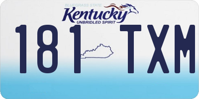KY license plate 181TXM