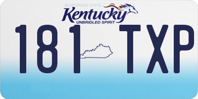 KY license plate 181TXP