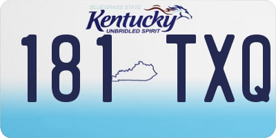 KY license plate 181TXQ