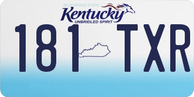 KY license plate 181TXR