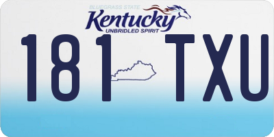 KY license plate 181TXU