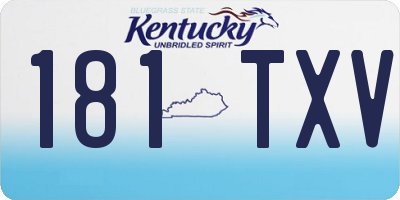 KY license plate 181TXV