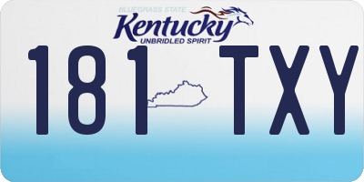 KY license plate 181TXY