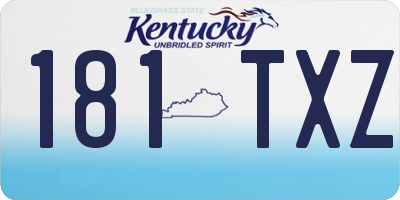 KY license plate 181TXZ