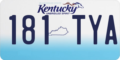 KY license plate 181TYA