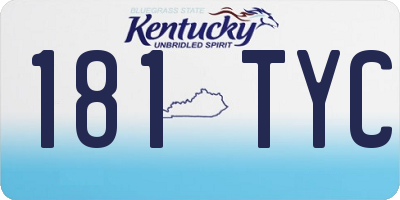 KY license plate 181TYC