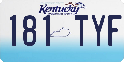 KY license plate 181TYF