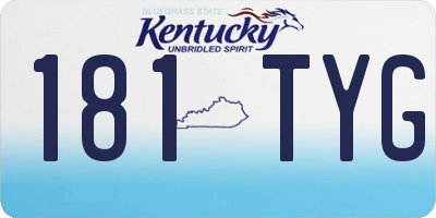 KY license plate 181TYG