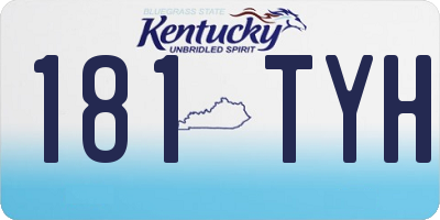 KY license plate 181TYH