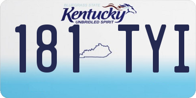 KY license plate 181TYI