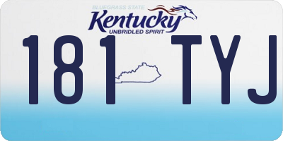 KY license plate 181TYJ