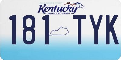 KY license plate 181TYK