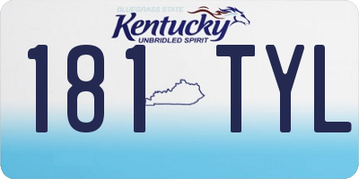 KY license plate 181TYL