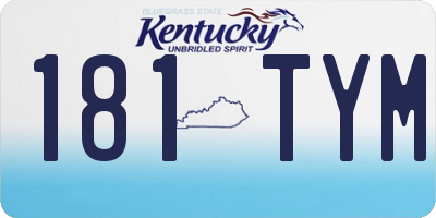 KY license plate 181TYM
