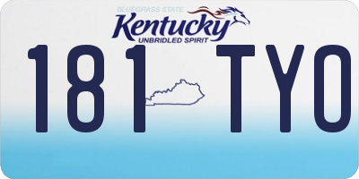 KY license plate 181TYO