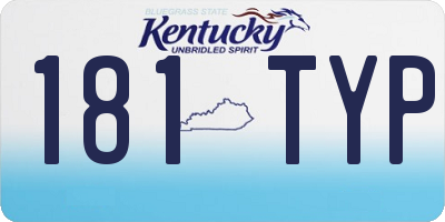 KY license plate 181TYP