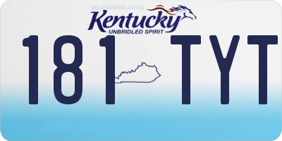 KY license plate 181TYT