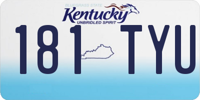 KY license plate 181TYU