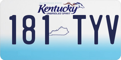 KY license plate 181TYV