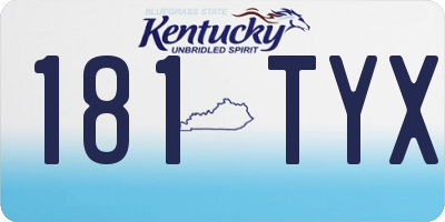 KY license plate 181TYX