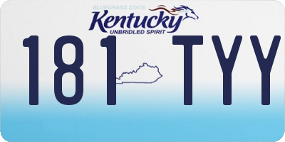 KY license plate 181TYY