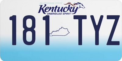 KY license plate 181TYZ