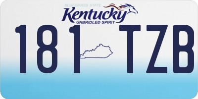 KY license plate 181TZB