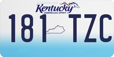 KY license plate 181TZC