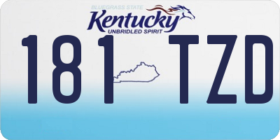 KY license plate 181TZD