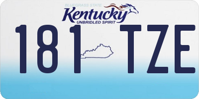 KY license plate 181TZE