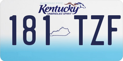 KY license plate 181TZF