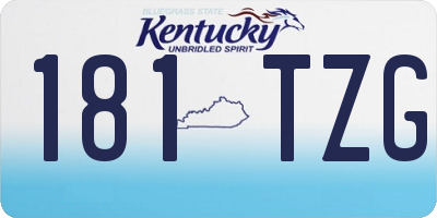 KY license plate 181TZG