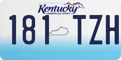 KY license plate 181TZH