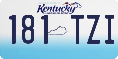 KY license plate 181TZI