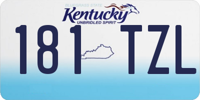 KY license plate 181TZL