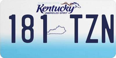 KY license plate 181TZN