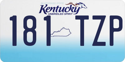 KY license plate 181TZP