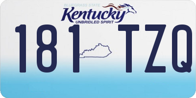 KY license plate 181TZQ