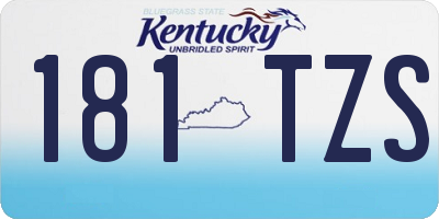 KY license plate 181TZS