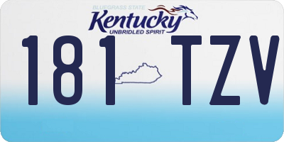 KY license plate 181TZV