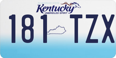 KY license plate 181TZX