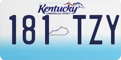 KY license plate 181TZY
