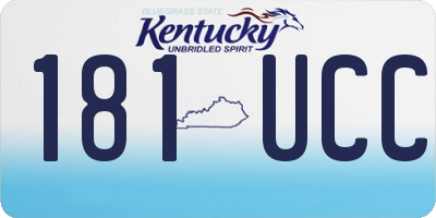 KY license plate 181UCC