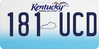 KY license plate 181UCD