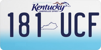 KY license plate 181UCF