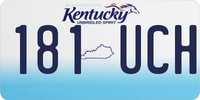 KY license plate 181UCH