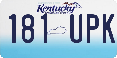 KY license plate 181UPK