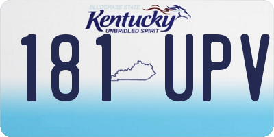 KY license plate 181UPV
