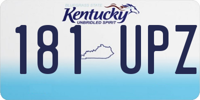 KY license plate 181UPZ