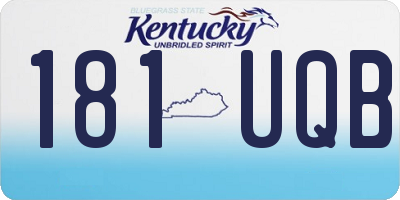 KY license plate 181UQB